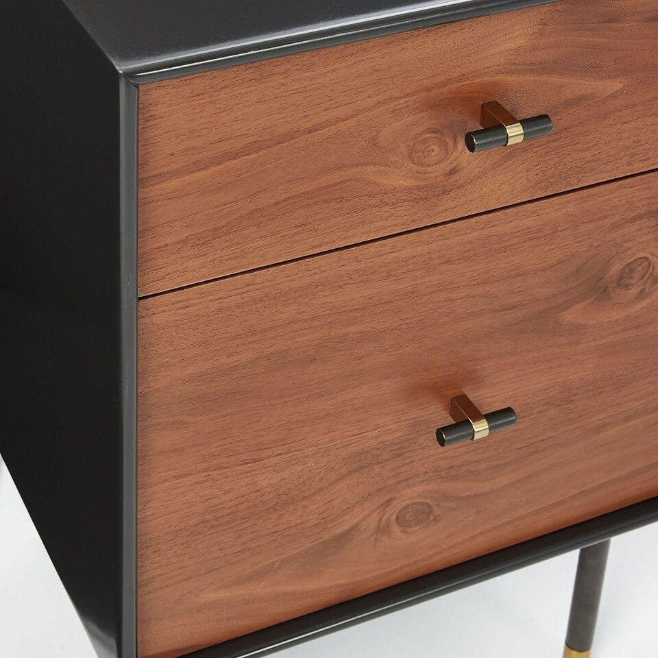 Modernist Wood + Lacquer Bedside Table west elm Australia